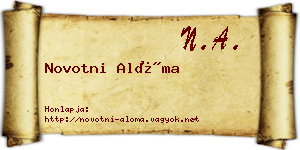 Novotni Alóma névjegykártya
